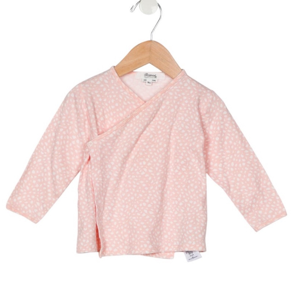 Bonpoint girl’s printed long sleeve wrap top